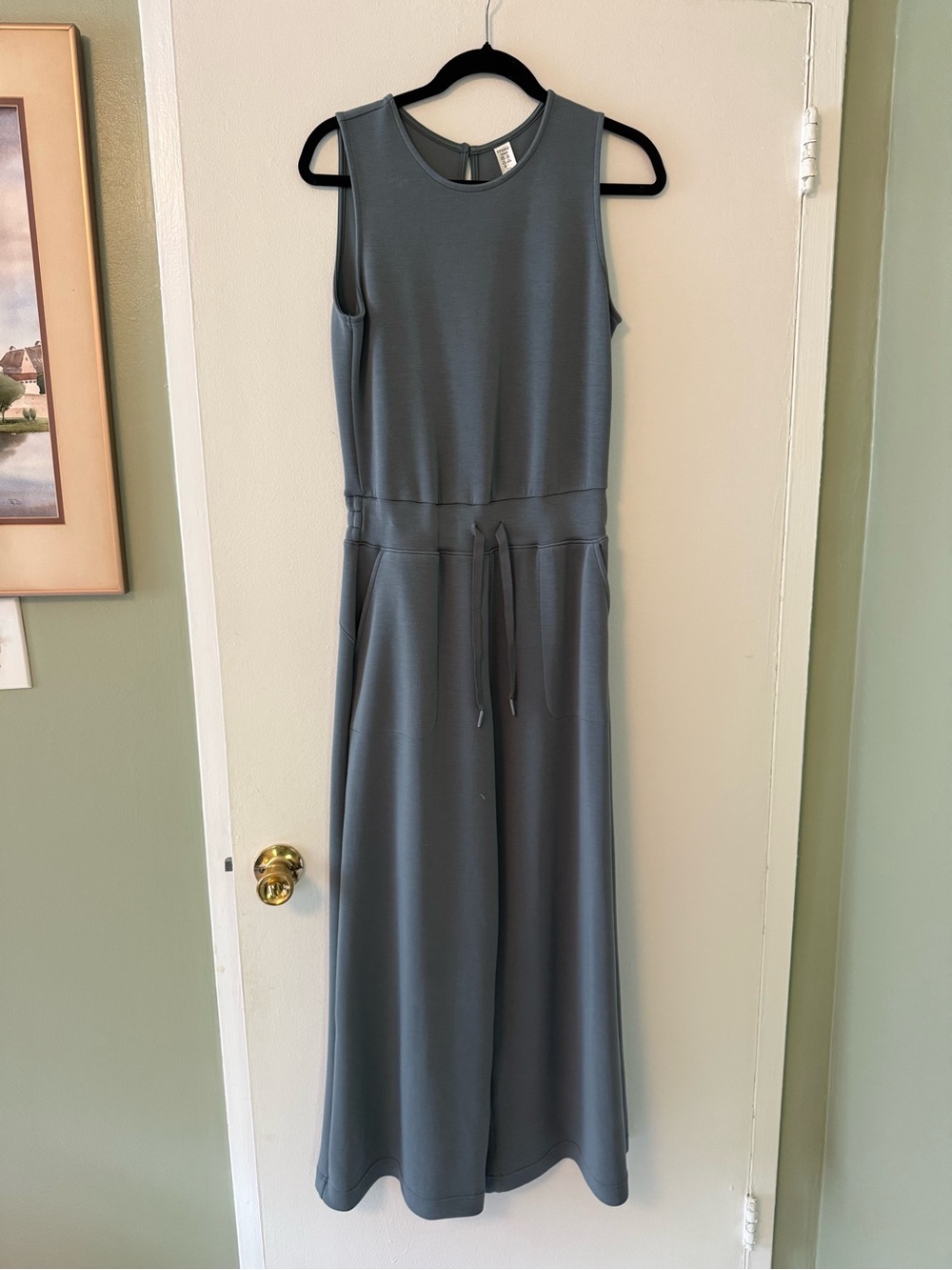 SPANX Air Essentials Ribbed, Wide Leg Jumper  - Blue/Gray - Size Small - Picture 2 of 8